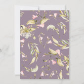 パンパスボホワイルドフラワーガーデンハローベビーシャワー 招待状 (裏面)