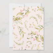 パンパスボホワイルドフラワーボタニカルハローベビーシャワー 招待状 (裏面)