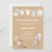 パンパスボホ我々は赤ちゃんシャワーを心待ちにできる 招待状 (正面)