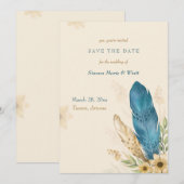 パンパスボーホー　セーブ・ザ・デート・アナウンスメント セーブザデート (正面/裏面)