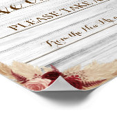 パンパスラブはスウィートブライダルシャワー結婚のポスター ポスター (角)