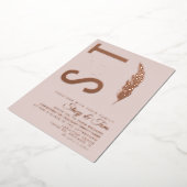 パンパスロゴアンパサンド結婚ズプレス 箔招待状 (回転した状態)