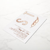 パンパスロゴアンパサンド結婚ズプレス 箔招待状 (回転した状態)