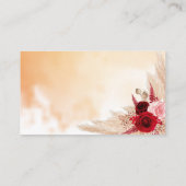 パンパスワインラフ結婚ルのブライダルシャワーカード プレイスカード (裏面)