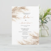 パンパス結婚式招待状 招待状 (スタンド正面)