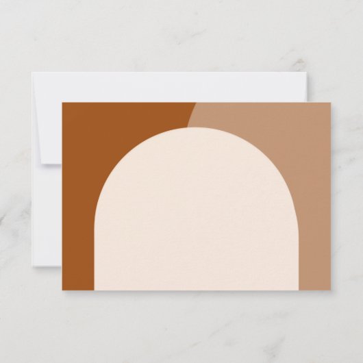 パンパス草とアーチの結婚式招待状カード 出欠カード (裏面)