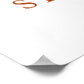 パンパス草とサビたテラコッタの花のウェルカムサイン ポスター (角)