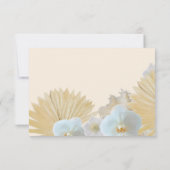 パンパス草とハスの結婚式出欠カード 出欠カード (裏面)