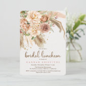 パンパス草とボヘミアなバラのブライダルランチョン 招待状 (スタンド正面)