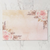 パンパス草とローズゴールドの花のパーティーゲーム ペーパーパッド (正面)