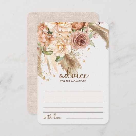 パンパス草のアドバイスカード　ママへのプレゼント　封筒付き エンクロージャーカード (正面/裏面)