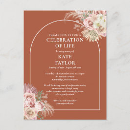 パンパス草のアーチ お別れの会 葬儀 ポストカード