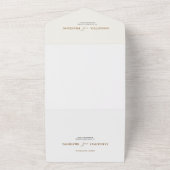 パンパス草のトロピカルボヘミアンスタイル オールインワン招待状 (外側)