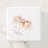 パンパス草の花のあるテラコッタの結婚式のお礼 フェイバータグ (インサイチュ)