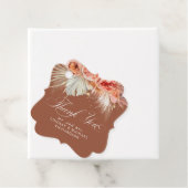 パンパス草の花のあるテラコッタサビ銅色の感謝 フェイバータグ (インサイチュ)