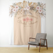 パンパス草の花のブライダルシャワーのウェディング ブライド タペストリー (インサイチュ)