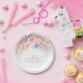 パンパス草の花 フラワーズ チアーズ トロピカル ペーパー プレート (パーティー)