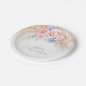 パンパス草の花 フラワーズ チアーズ トロピカル ペーパー プレート (アングル)