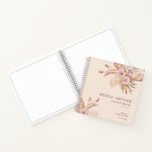 パンパス草テラコッタ ウェディングシャワー ゲストブック ノートブック (内部)