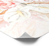 パンパス草ピンクの花のウェルカム ブライズシャワー ポスター (角)