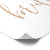 パンパス草ボホ テーマのウェディングシャワー歓迎看板 ポスター (角)