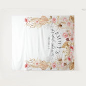 パンパス草 ボホ フラワーブライダルシャワー 背景 タペストリー (正面(横))