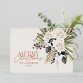 パンパス草 ユーカリ 憂鬱な モダン ボヘミア ゴールド箔 箔シーズンカード (立ち正面)