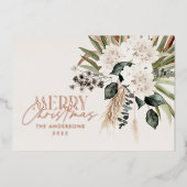 パンパス草 ユーカリ 憂鬱な モダン ボヘミア 箔シーズンカード (正面)