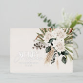 パンパス草 ユーカリ 気分屋な 現代の サージバーグリーン 箔シーズンカード (立ち正面)