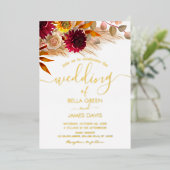 パンパス・グエレガントラス・フォト・ウェディング・パーティー 箔招待状 (立ち正面)