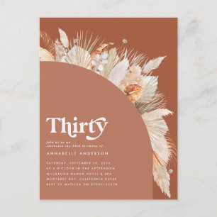 パンパス・グモダンラス30歳の誕生日テラコッタ ポストカード