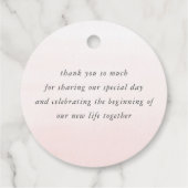 パンパス グラスとピンクの花のありがとう フェイバータグ (裏面)