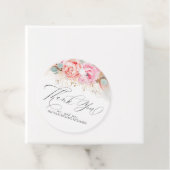 パンパス グラスとピンクの花のありがとう フェイバータグ (インサイチュ)