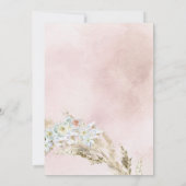 パンパス グラスと BBQ で ブライダル シャワーを！ボヘミアンの優雅さ 招待状 (裏面)