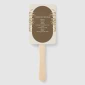 パンパス グラス アースィー ボヘミア ウェディング プログラム ハンドファン (裏面)