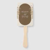 パンパス グラス アースィー ボヘミア ウェディング プログラム ハンドファン (正面)