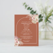 パンパス グラス アーチ お別れの会・葬儀 ポストカード (スタンド正面)