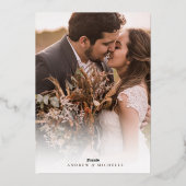 パンパス グラス アーチ テラコッタ ボヘミア フォト ウェディング セーブザデート 箔招待状 (裏面)