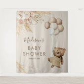 パンパス グラス クマ 赤ちゃんのお披露目 タペストリー (正面)