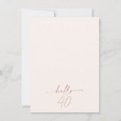 パンパス グラス グラス ハロー 40歳 誕生日 ご招待 招待状 (裏面)