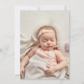 パンパス グラス ゴールド フォト 洗礼 誕生記念 招待状 (裏面)