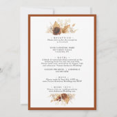 パンパス グラス テラコッタ アーチ オール イン ワン ウェディング 招待状 (裏面)