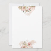 パンパス グラス テラコッタ アーチ モノグラム ウェディング 招待状 (裏面)