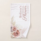 パンパス グラス テラコッタ スクリプト ブライズ シャワー ハンドタオル (ハンドタオル)