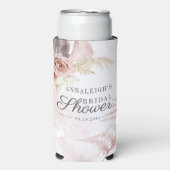 パンパス グラス テラコッタ ブライダル シャワー スクリプト スリム缶クーラー (Seltzer正面)