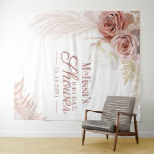 パンパス グラス テラコッタ ブライダル シャワー バックドロップ タペストリー (インサイチュ(横))