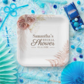 パンパス グラス テラコッタ ブライダル シャワー ペーパープレート (パーティー)