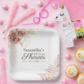 パンパス グラス テラコッタ ブライダル シャワー ペーパープレート (パーティー)