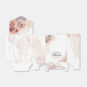 パンパス グラス テラコッタ ボタニカル ブライダル シャワー フェイバーボックス (折り畳みなし)