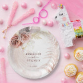 パンパス グラス テラコッタ ボーホー ウェディング ペーパープレート (パーティー)